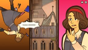 A girl gasps as another student falls from a high window in Expelled.