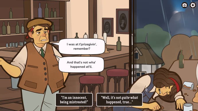 A young girl laments her lot in a pub while her dad calls out the lies in her story in Expelled.