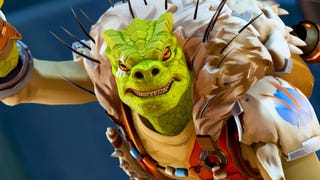A green scaly alien creature in Star Wars Hunters