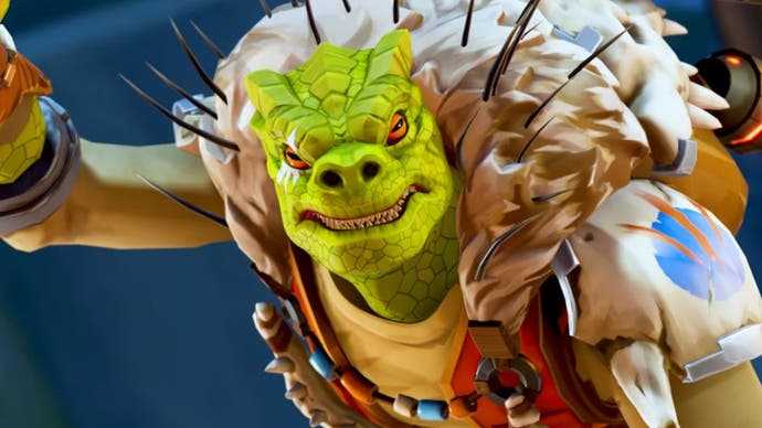 A green scaly alien creature in Star Wars Hunters