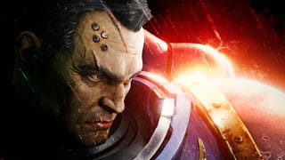 Warhammer 40K: Space Marine 3 promotional art showing a close-up of Captain Demetrian Titus looking moodily to the right.